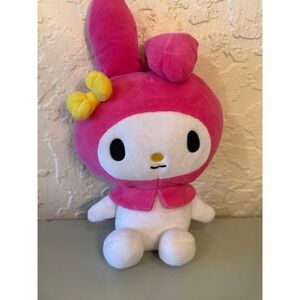 Sanrio My Melody Plush Kids 9 Inch Pink White Yellow Bow Stuffed Toy 6071126